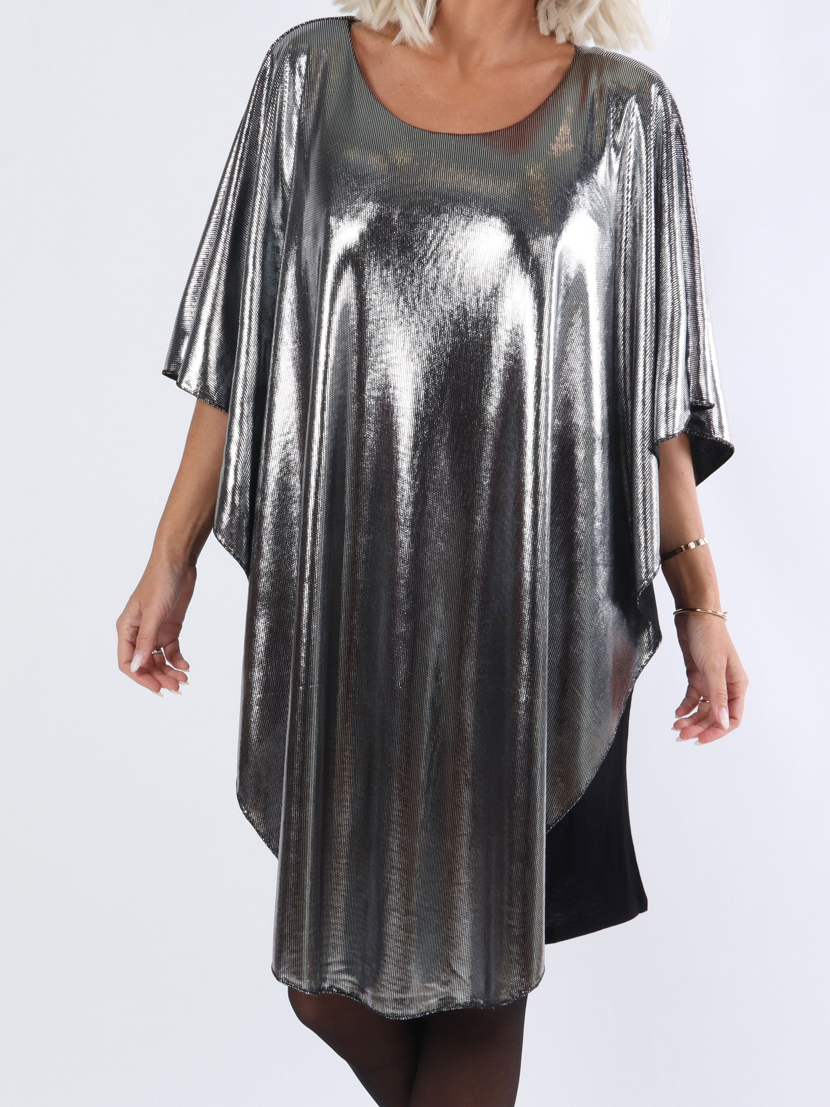 Kenya Party - Smuk plus size tunikakjole i shiny stof